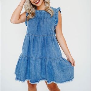 Frayed Denim Dress